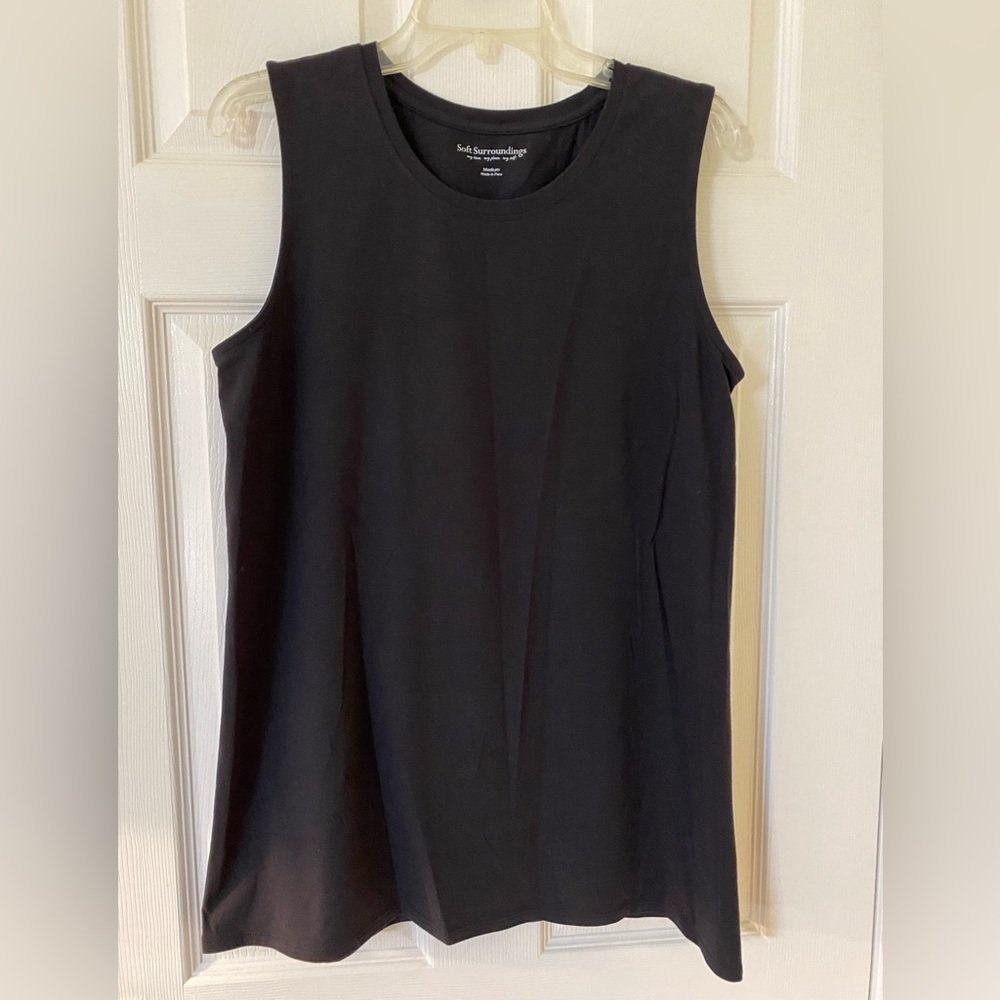 Soft Surroundings Sleeveless Black Top sz. Medium